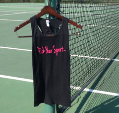 Just Jealous Clothing - Our newest Black Pick Your Sport tank top with the "Just Jealous" heart logo on the back!