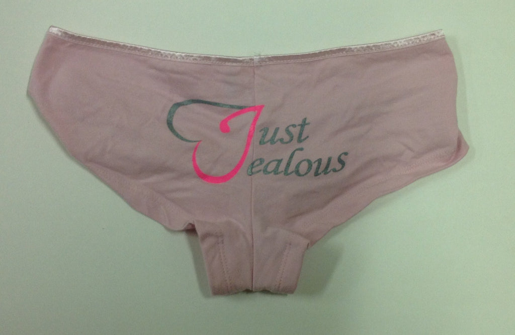 Just Jealous Clothing - Signature Just Jealous Heart Pink Booty Shorts